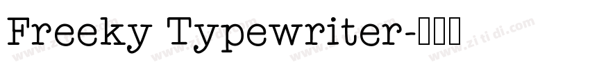 Freeky Typewriter字体转换